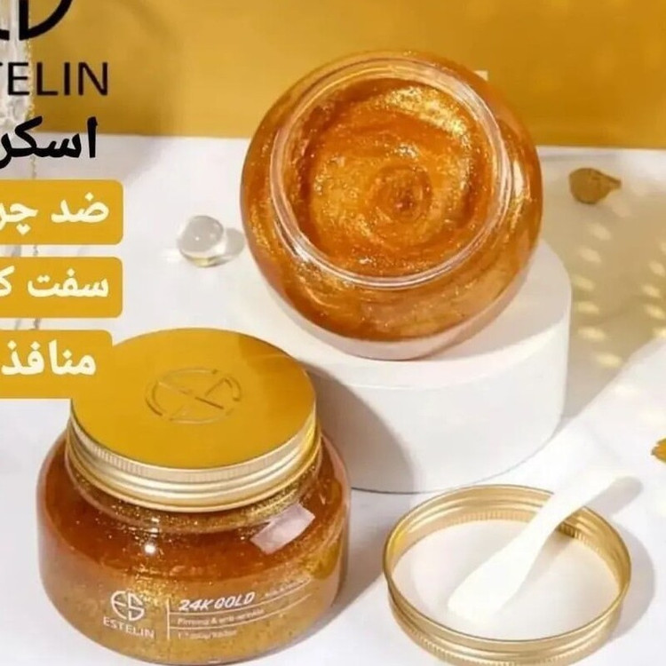 اسکراب صورت و بدن طلا دکتر راشل